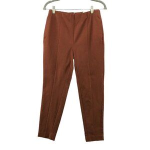NWT Alfani Seamed Straight Leg Comfort Waist Dress Pant Chocolate Brown Size 2P